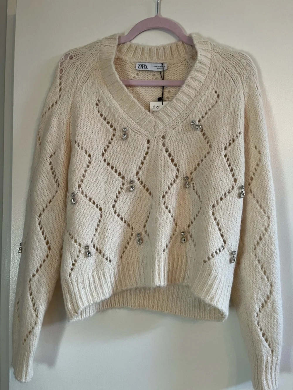 Zara Knit Sweater With Rhinestones - Picture 3 of 5